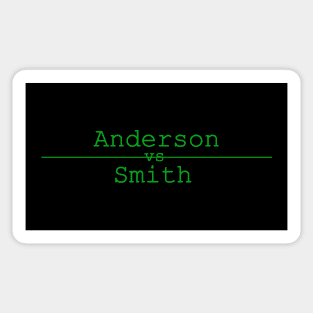 anderson versus smith Sticker